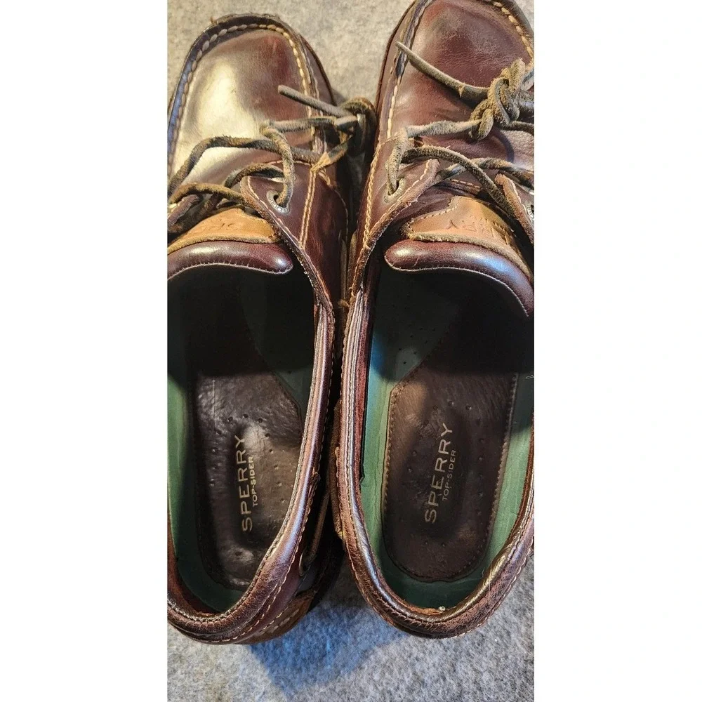 Sperry Top-Sider Shoes Mens Size 9 Brown Leather Boat Deck Non‎ Marking Casual